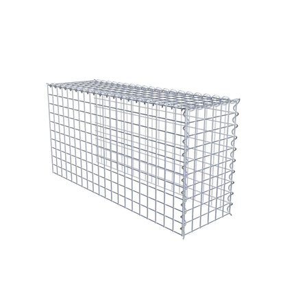 Aangegroeide schanskorf type 4 100 cm x 50 cm x 30 cm (L x H x D), maaswijdte 5 cm x 5 cm, spiraal