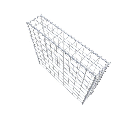 Opbouw schanskorf type 3 100 cm x 90 cm x 20 cm (L x H x D), maaswijdte 10 cm x 10 cm, spiraal