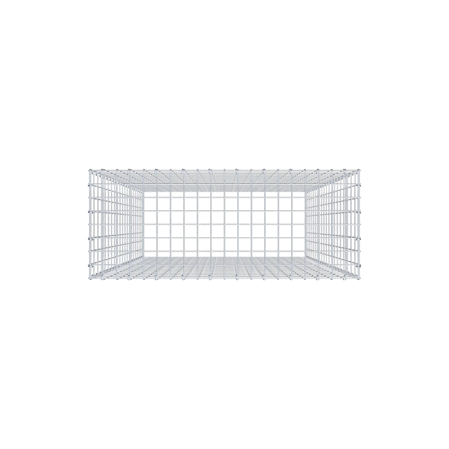 Opzetpaal type 3 200 cm x 100 cm x 40 cm (L x H x D), maaswijdte 5 cm x 10 cm, C-ring
