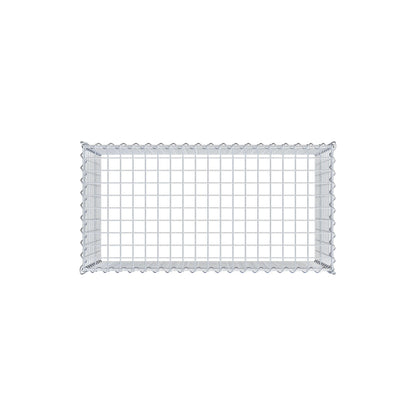 Gabion rapporté type 3 100 cm x 50 cm x 50 cm (L x H x P), mailles 5 cm x 5 cm, spirale