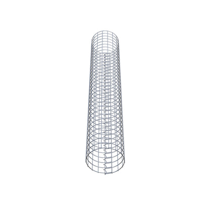Schanskorfzuil rond 27 cm diameter, 160 cm hoogte, maaswijdte 5 cm x 5 cm