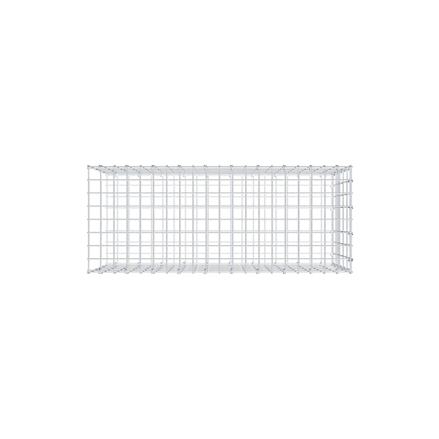 Mounted gabion type 2 100 cm x 50 cm x 40 cm, mesh size 5 cm x 10 cm, C-ring