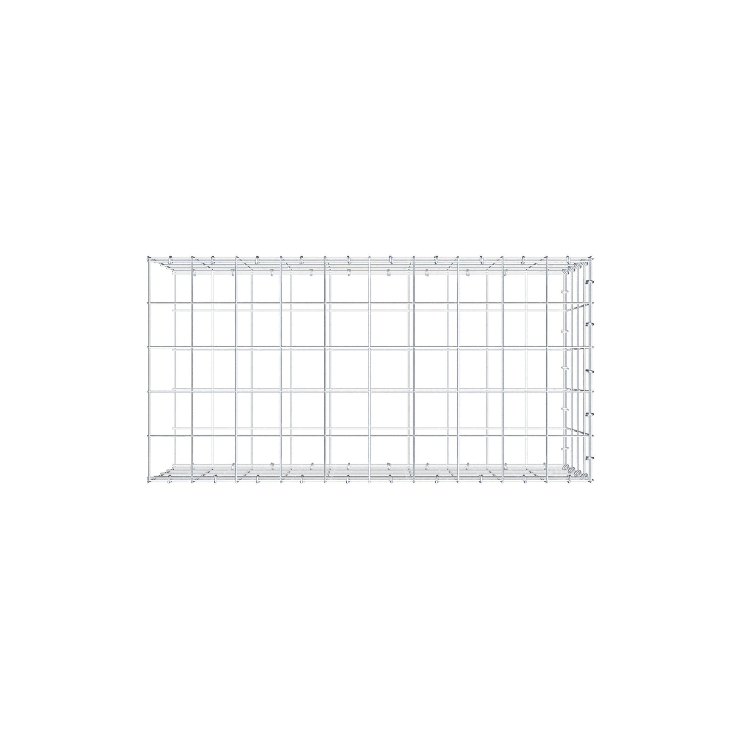 Gavión complementario de tipo 2 100 cm x 40 cm x 50 cm (L x A x P), malla 10 cm x 10 cm, anillo en C