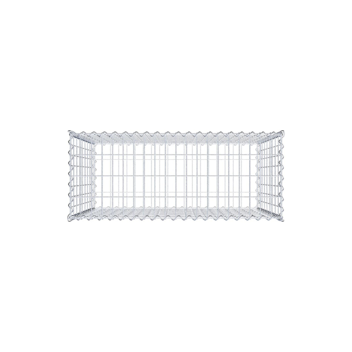 Gabion 100 cm x 90 cm x 40 cm (L x H x D), maskestørrelse 5 cm x 10 cm, spiral