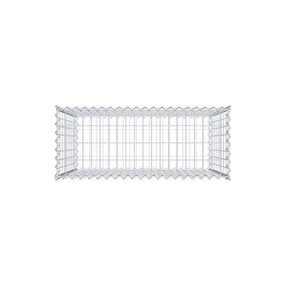 Gabion 100 cm x 90 cm x 40 cm (L x H x D), maskestørrelse 5 cm x 10 cm, spiral