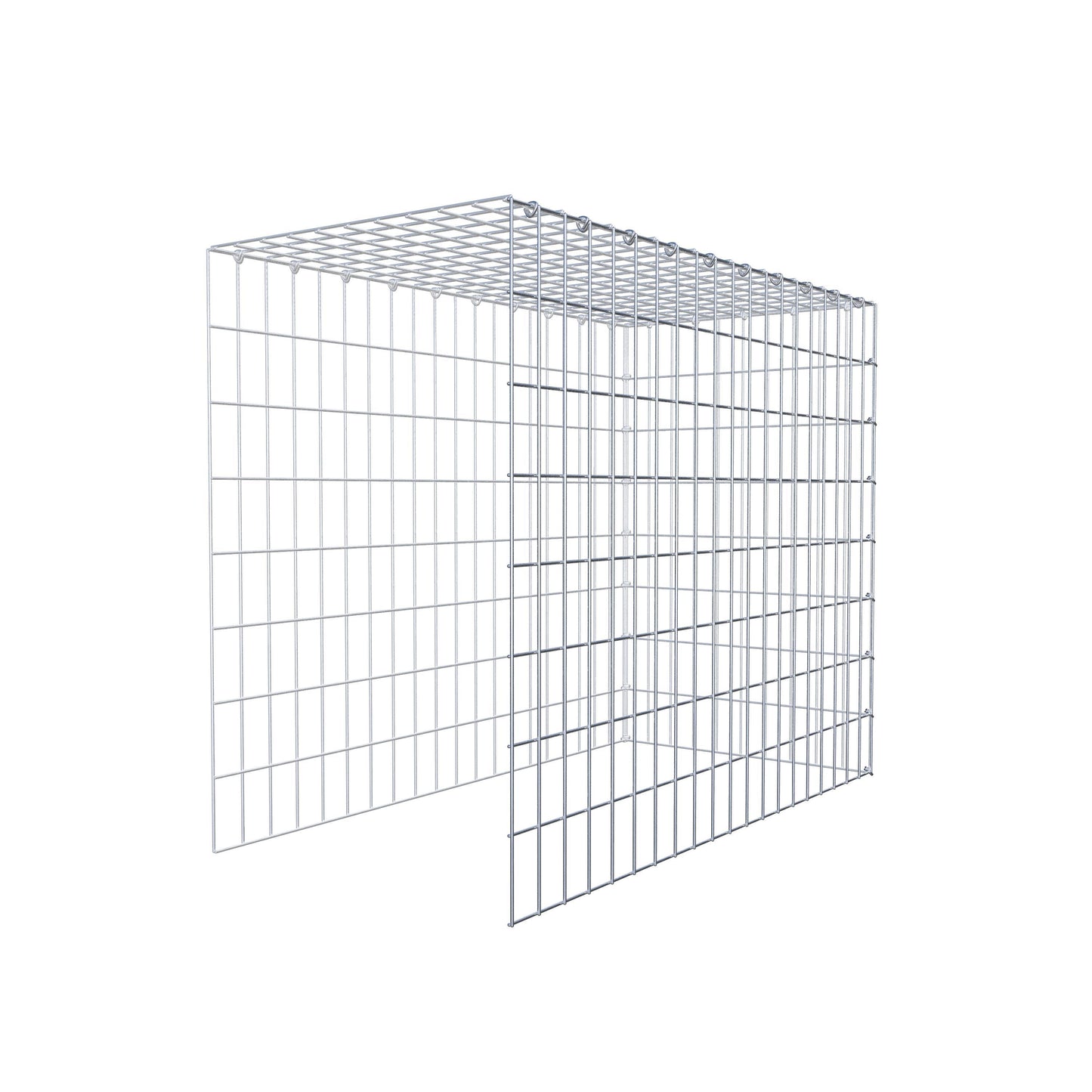Opzetpaal type 4 100 cm x 80 cm x 50 cm (L x H x D), maaswijdte 5 cm x 10 cm, C-ring