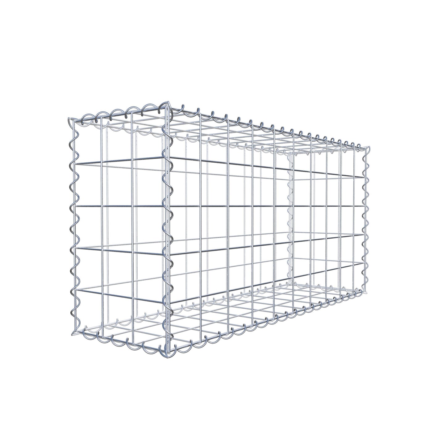 Schanskorf 100 cm x 50 cm x 30 cm (L x H x D), maaswijdte 10 cm x 10 cm, spiraal