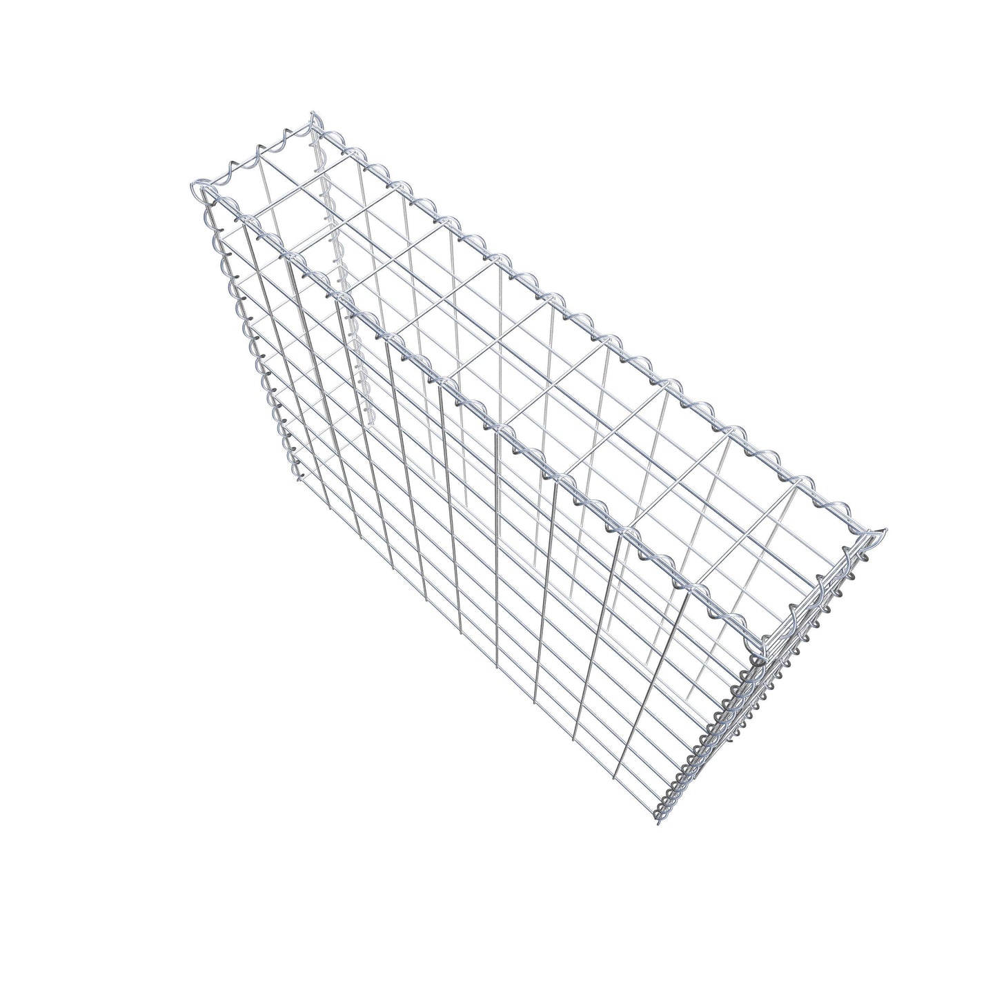 Gabion rapporté type 3 100 cm x 80 cm x 20 cm (L x H x P), mailles 10 cm x 10 cm, spirale