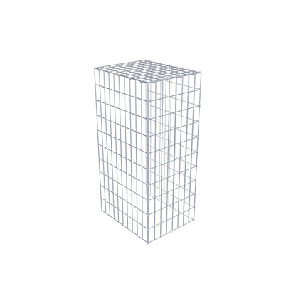 Monteret gabion type 4 100 cm x 50 cm x 40 cm (L x H x D), maskestørrelse 5 cm x 10 cm, C-ring