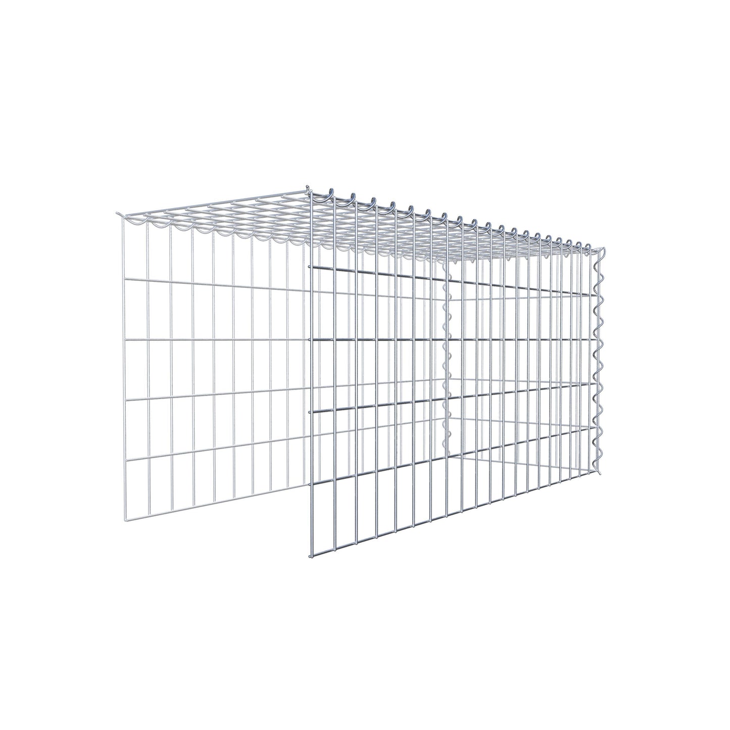 Add-on schanskorf type 4 100 cm x 50 cm x 40 cm (L x H x D), maaswijdte 5 cm x 10 cm, spiraalvormig