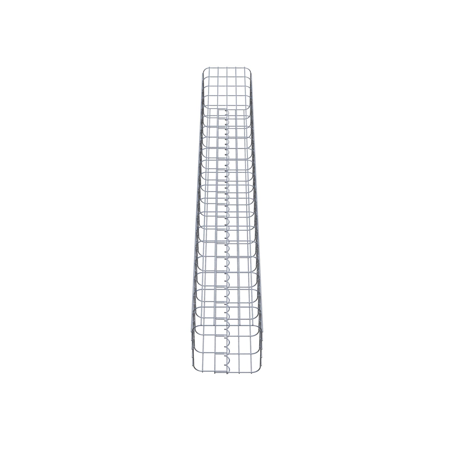 Gabionsøjle, firkantet, varmgalvaniseret, 27 cm x 27 cm, 200 cm højde, MW 5 cm x 10 cm