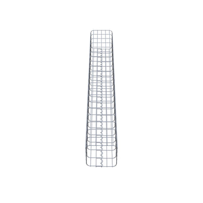 Gabionsøjle, firkantet, varmgalvaniseret, 27 cm x 27 cm, 200 cm højde, MW 5 cm x 10 cm