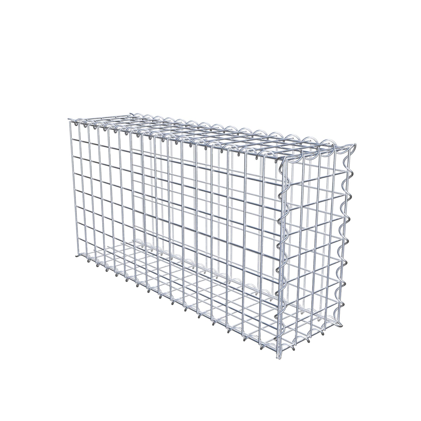 Add-on schanskorf type 2 80 cm x 40 cm x 20 cm (L x H x D), maaswijdte 5 cm x 5 cm, spiraalvormig