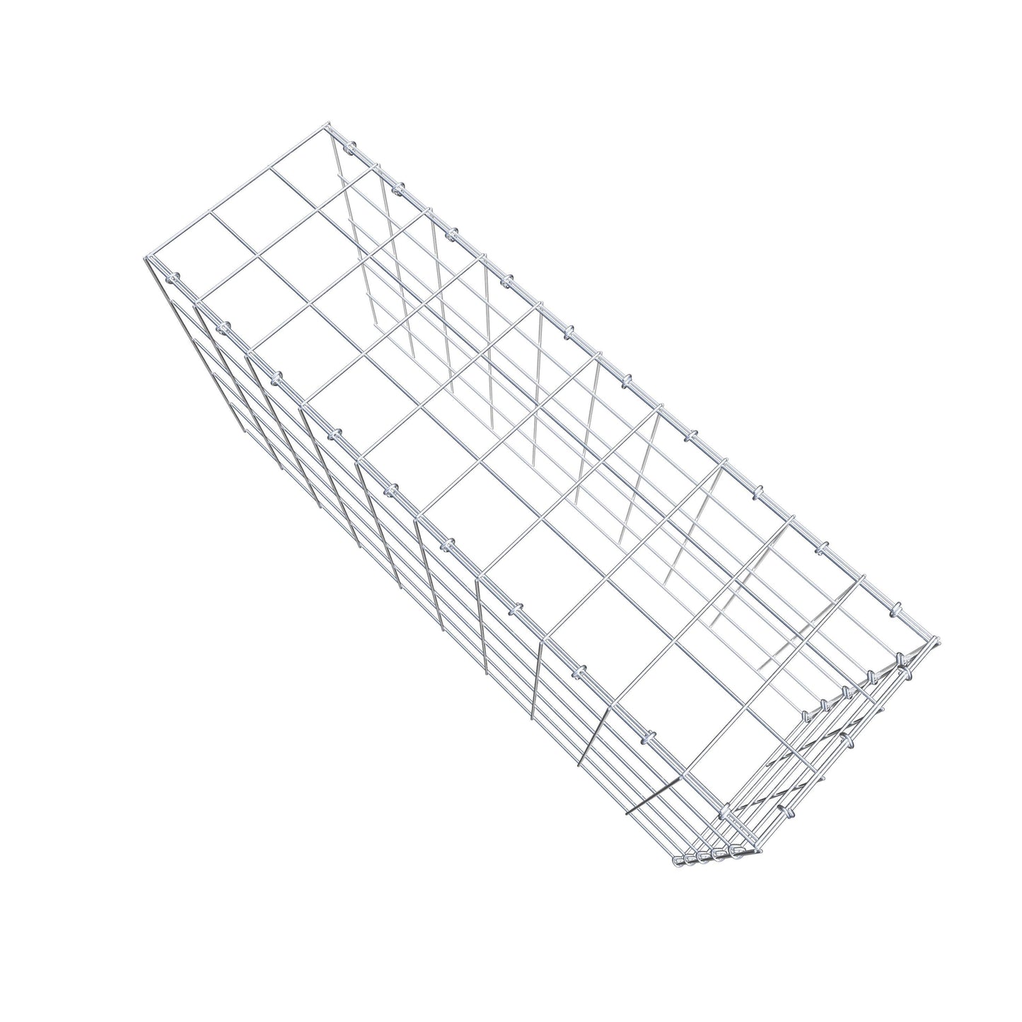 Type 4 oplegkorf 100 cm x 50 cm x 30 cm (L x H x D), maaswijdte 10 cm x 10 cm, C-ring