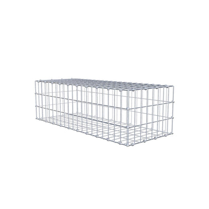 Gabione 100 cm x 30 cm x 40 cm (L x H x T), Maschenweite 5 x 10 cm, Spiralring