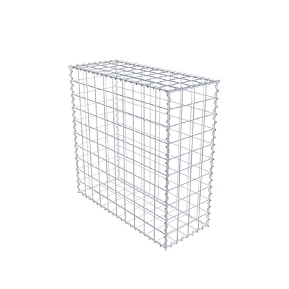 Schanskorf 100 cm x 100 cm x 40 cm (L x H x D), maaswijdte 10 cm x 10 cm, spiraalvormig