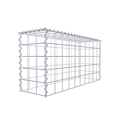 Aangegroeide schanskorf type 3 100 cm x 50 cm x 30 cm (L x H x D), maaswijdte 10 cm x 10 cm, spiraal