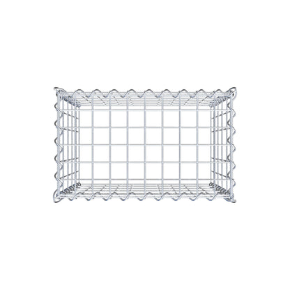 Aangegroeide schanskorf type 3 50 cm x 50 cm x 30 cm (L x H x D), maaswijdte 5 cm x 10 cm, spiraal