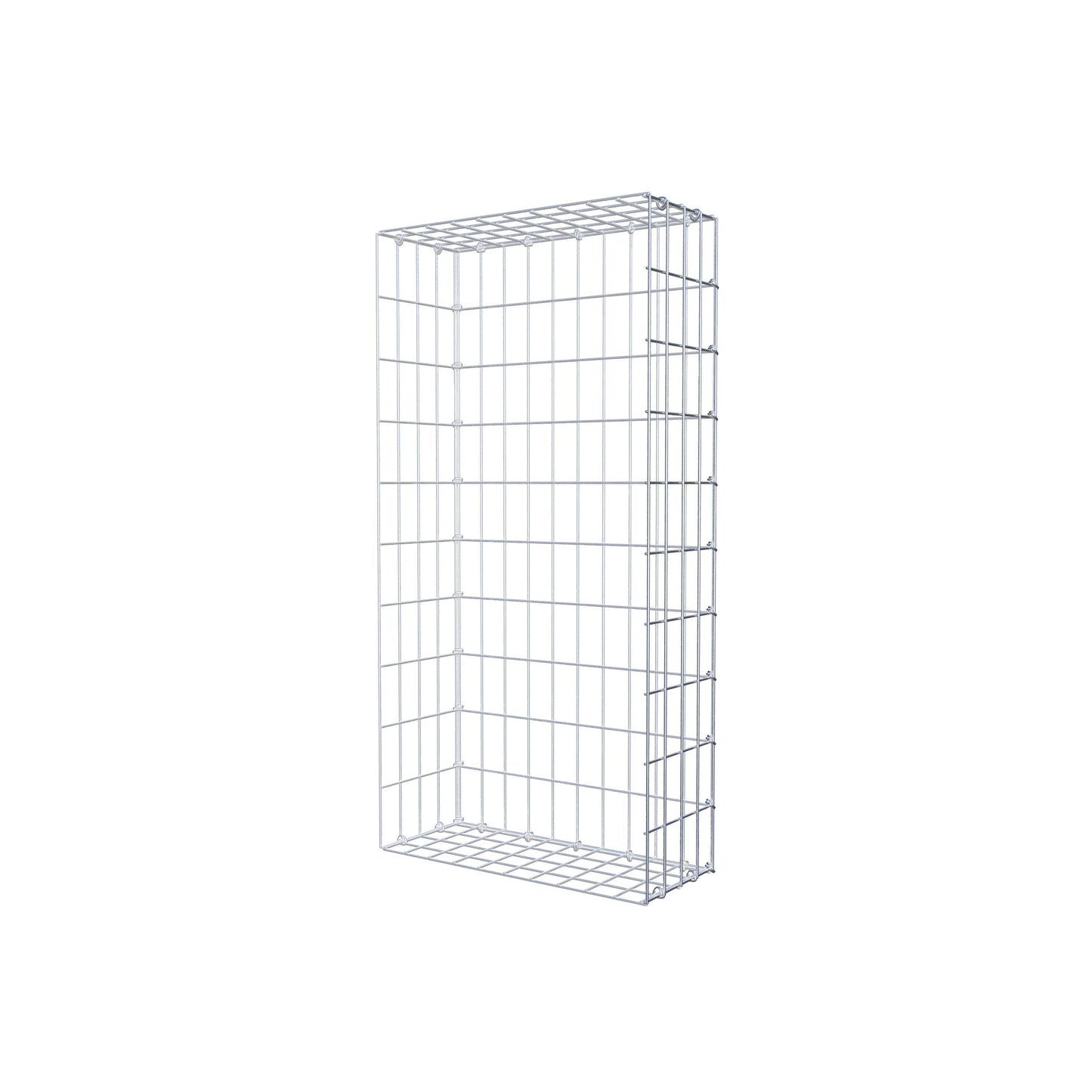 Monteret gabion type 2 100 cm x 20 cm x 50 cm, maskestørrelse 5 cm x 10 cm, C-ring