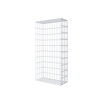 Monteret gabion type 2 100 cm x 20 cm x 50 cm, maskestørrelse 5 cm x 10 cm, C-ring