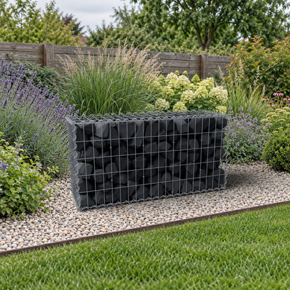 Gabion 100 cm x 50 cm x 30 cm (L x H x D), mesh size 5 cm x 10 cm, spiral