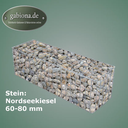 Gabião galvanizado a quente 102 cm x 32 cm x 32 cm, malhagem 5 cm x 5 cm, totalmente soldado