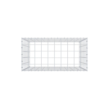 Opbouw schanskorf type 3 100 cm x 100 cm x 50 cm (L x H x D), maaswijdte 10 cm x 10 cm, C-ring