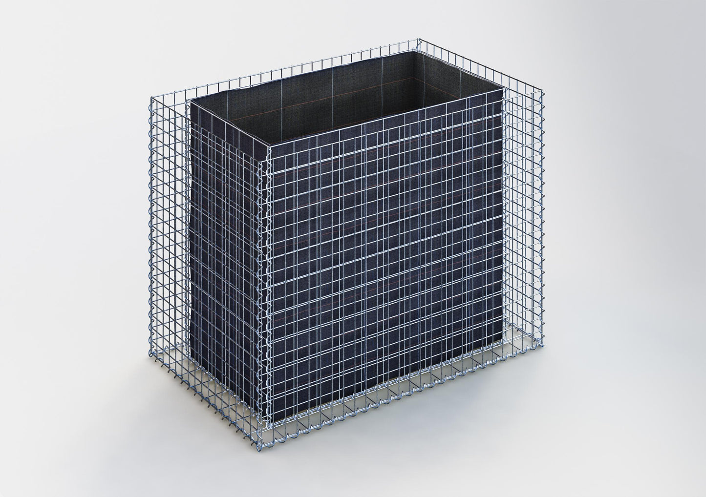 Rechthoekig verhoogd bed 130 cm x 100 cm x 80 cm (L x H x D), maaswijdte 5 x 5 cm, wanddikte 10 cm