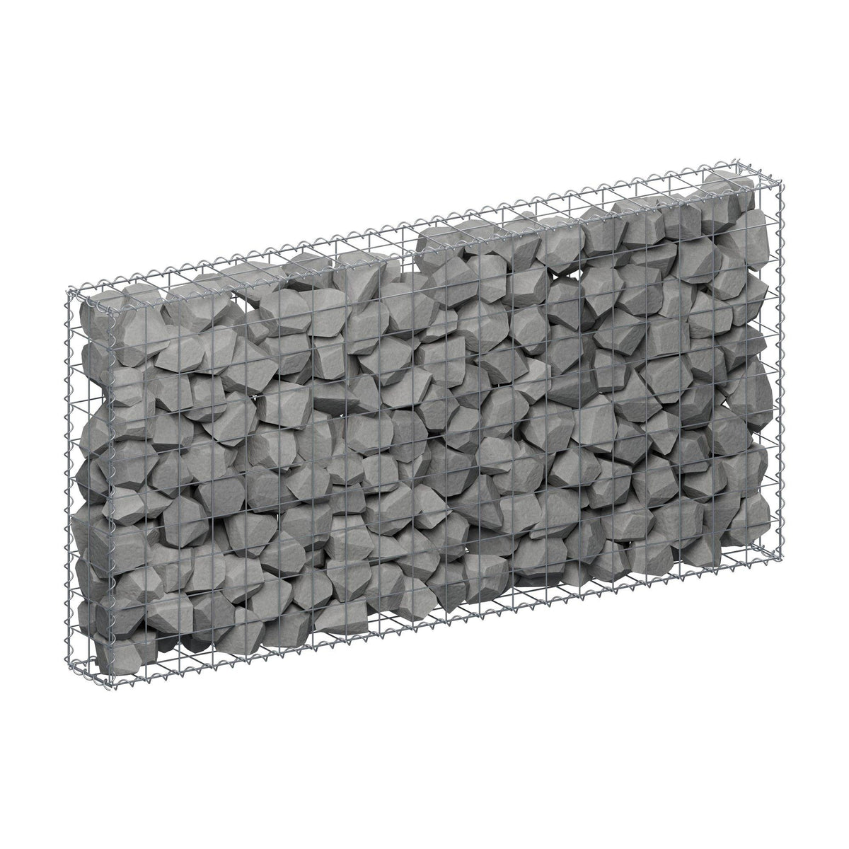 Gabione 200 cm x 100 cm x 20 cm (L x H x T), Maschenweite 10 cm x 10 cm, Spirale