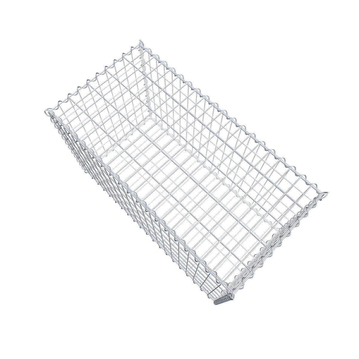 Gabbione 100 cm x 60 cm x 50 cm (L x H x P), maglia 5 cm x 10 cm, spirale