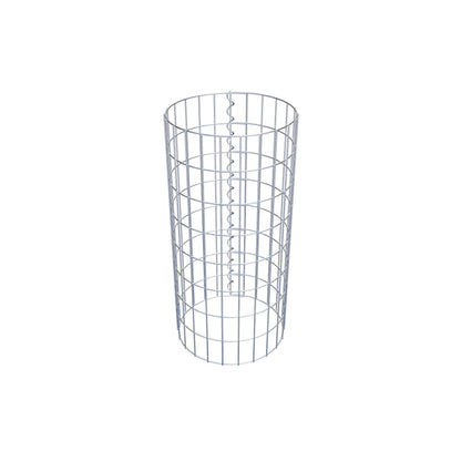 Columna de gaviones redonda 37 cm de diámetro, 80 cm de altura, malla 5 cm x 10 cm