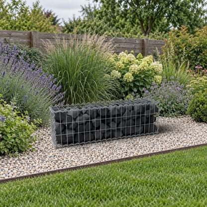 Gabion 100 cm x 30 cm x 20 cm (L x H x D), mesh size 5 cm x 10 cm, spiral