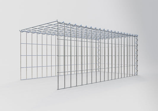 Opvokset gabion type 4 100 cm x 40 cm x 50 cm (L x H x D), maskestørrelse 5 cm x 10 cm, spiral