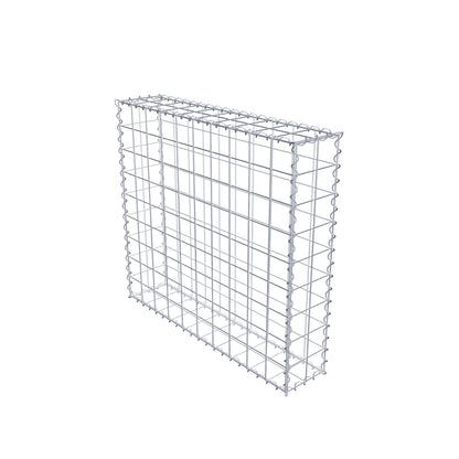 Schanskorf 100 cm x 90 cm x 20 cm (L x H x D), maaswijdte 10 cm x 10 cm, spiraalvormig
