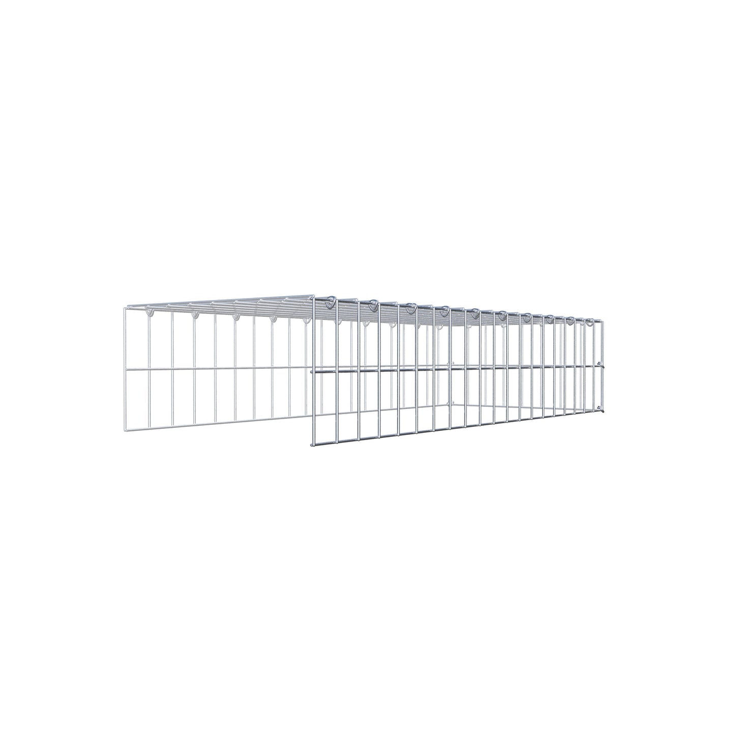 Opzetpaal type 4 100 cm x 20 cm x 40 cm (L x H x D), maaswijdte 5 cm x 10 cm, C-ring