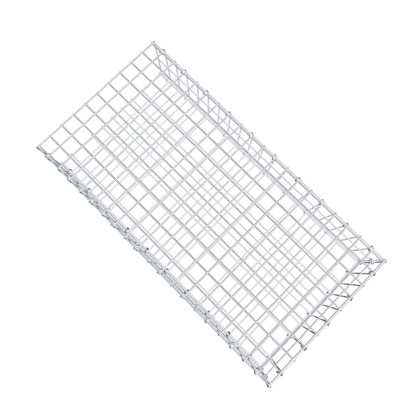 Monteret gabion type 2 100 cm x 20 cm x 50 cm, maskestørrelse 5 cm x 10 cm, C-ring