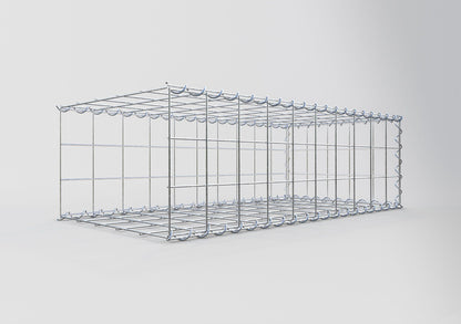 Opbouw schanskorf type 2 100 cm x 30 cm x 50 cm (L x H x D), maaswijdte 10 cm x 10 cm, spiraal
