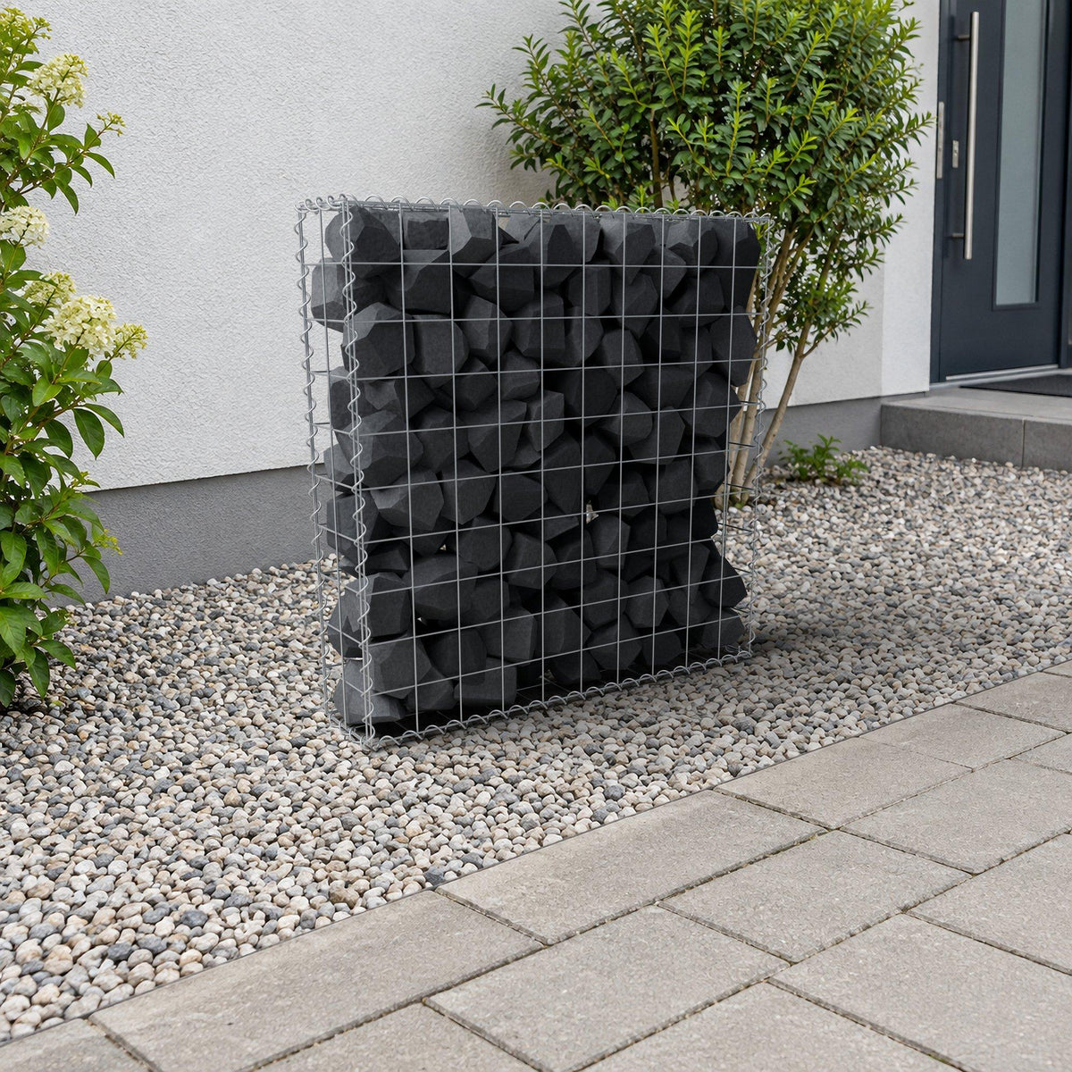 Gabion 100 cm x 100 cm x 20 cm (L x H x D), maskestørrelse 10 cm x 10 cm, spiral