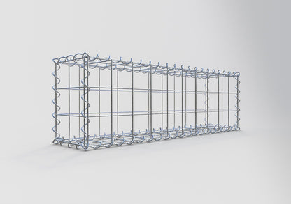 Schanskorf 100 cm x 30 cm x 20 cm (L x H x D), maaswijdte 10 cm x 10 cm, spiraalvormig