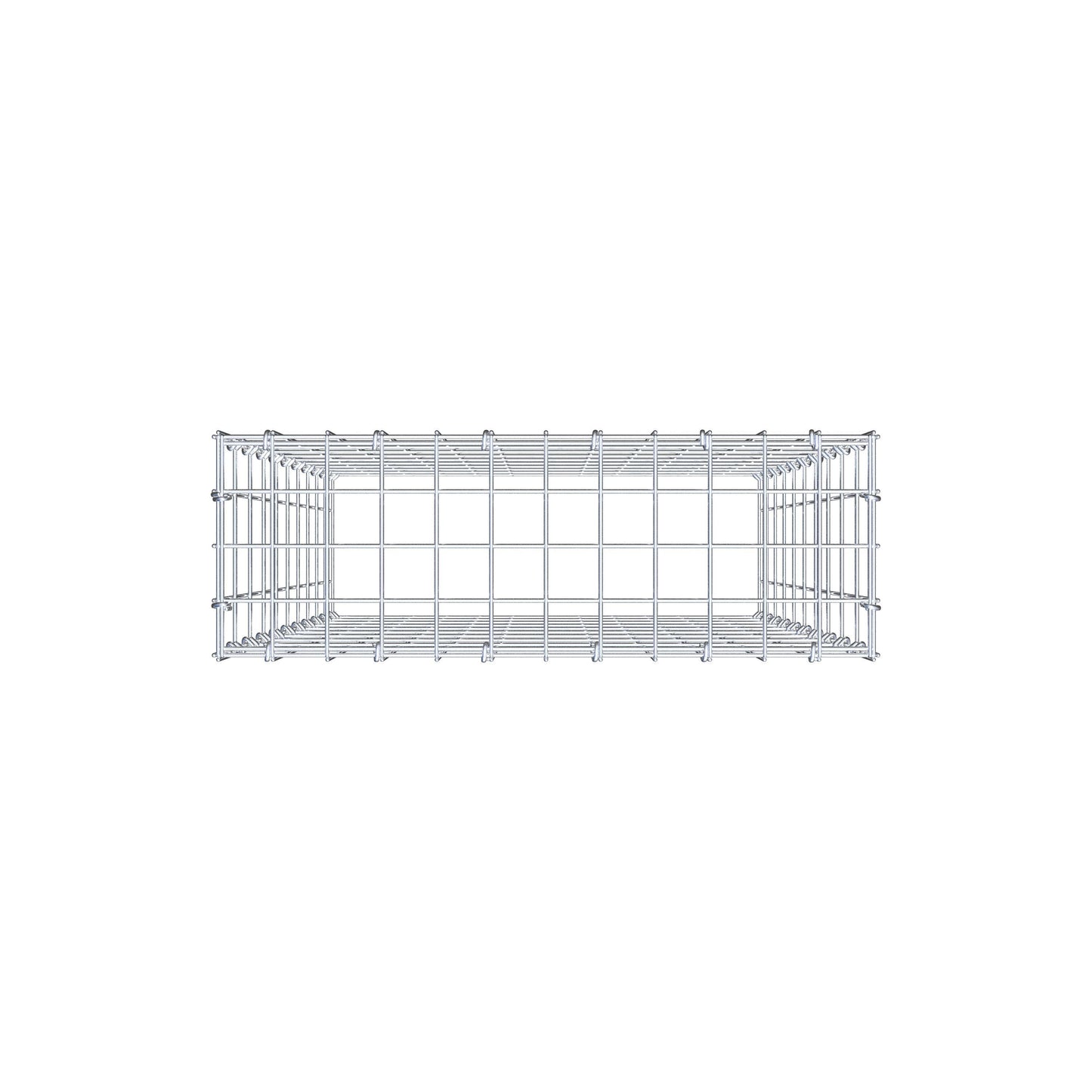 Type 3 oplegkorf 100 cm x 60 cm x 20 cm (L x H x D), maaswijdte 5 cm x 10 cm, C-ring