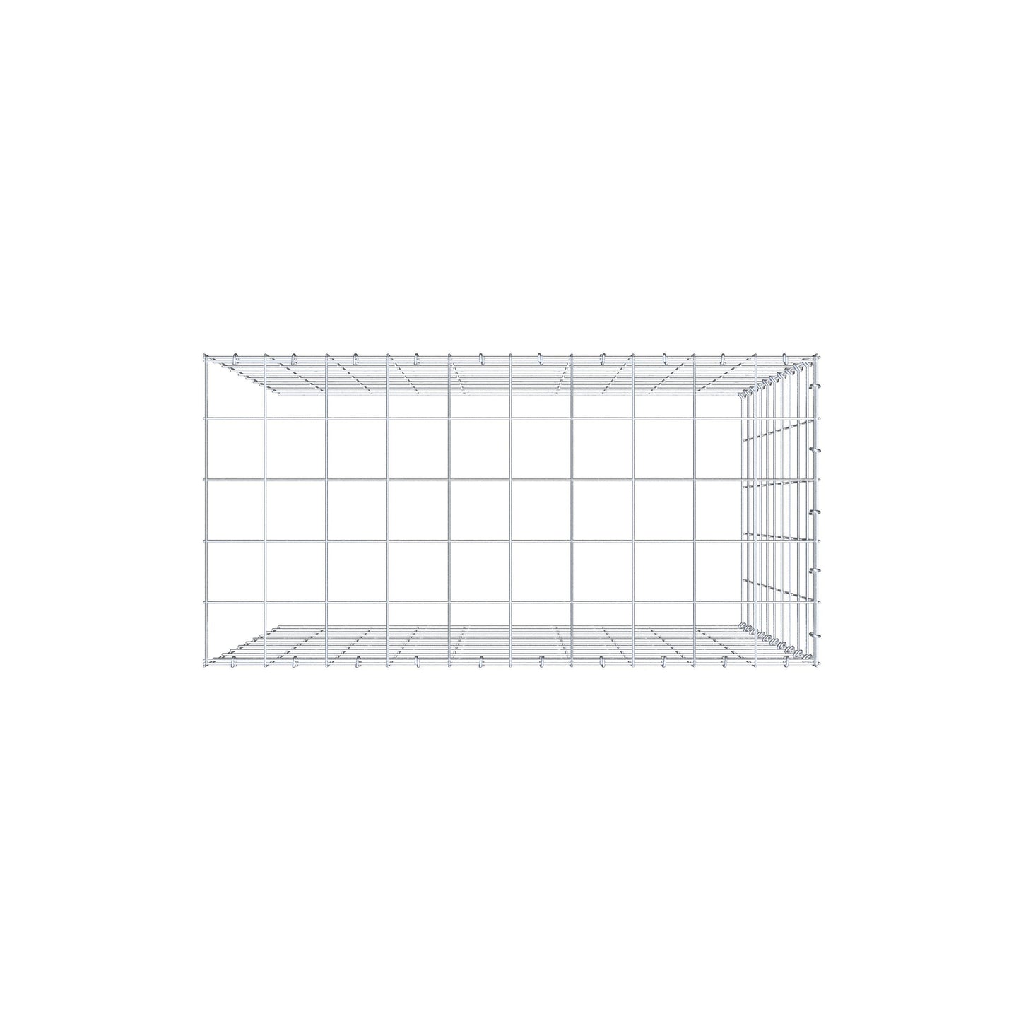 Add-on schanskorf type 4 100 cm x 100 cm x 50 cm (L x H x D), maaswijdte 10 cm x 10 cm, C-ring