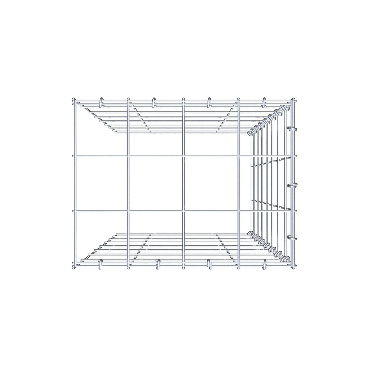 Add-on schanskorf type 4 80 cm x 40 cm x 30 cm (L x H x D), maaswijdte 10 cm x 10 cm, C-ring