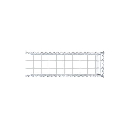Aangebouwde schanskorf type 4 100 cm x 60 cm x 30 cm (L x H x D), maaswijdte 10 cm x 10 cm, spiraal