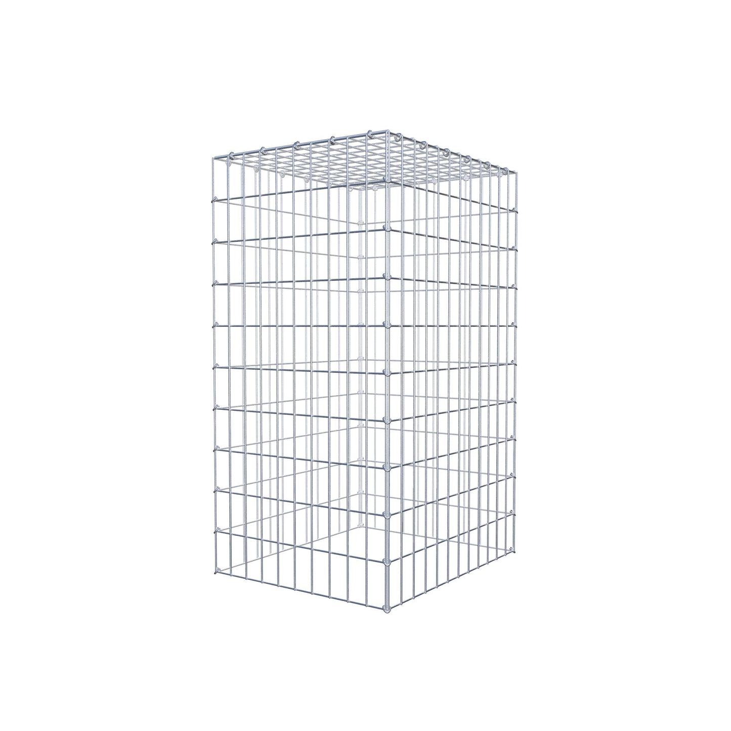 Mounted gabion type 3 100 cm x 60 cm x 50 cm (L x H x D), mesh size 5 cm x 10 cm, C-ring
