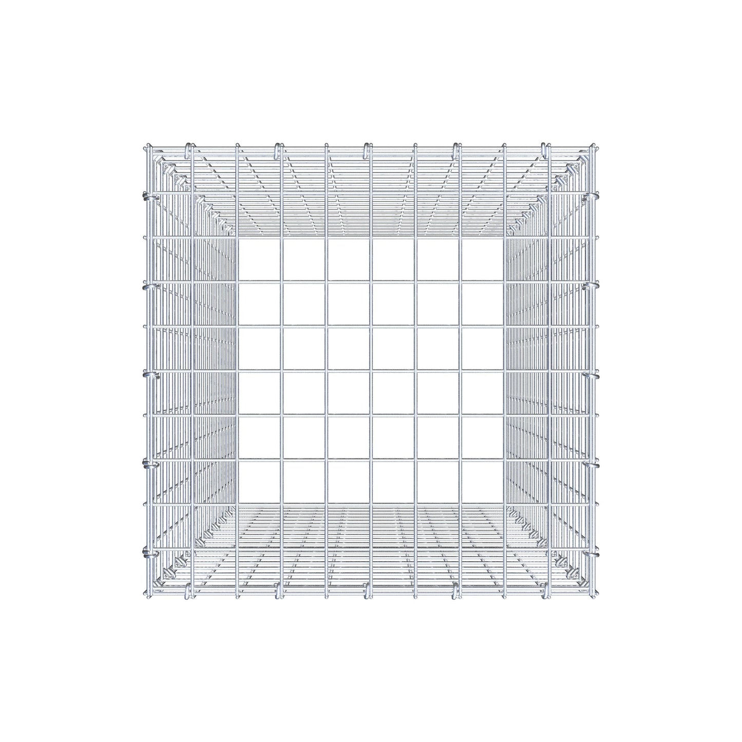 Gabbione aggiuntivo di tipo 3 100 cm x 50 cm x 50 cm (L x A x P), maglia 5 cm x 5 cm, anello a C