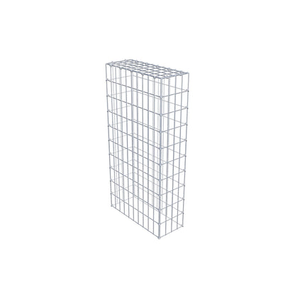 Typ 3 påbyggnadsgabion 100 cm x 50 cm x 20 cm (L x H x D), maskstorlek 5 cm x 10 cm, C-ring