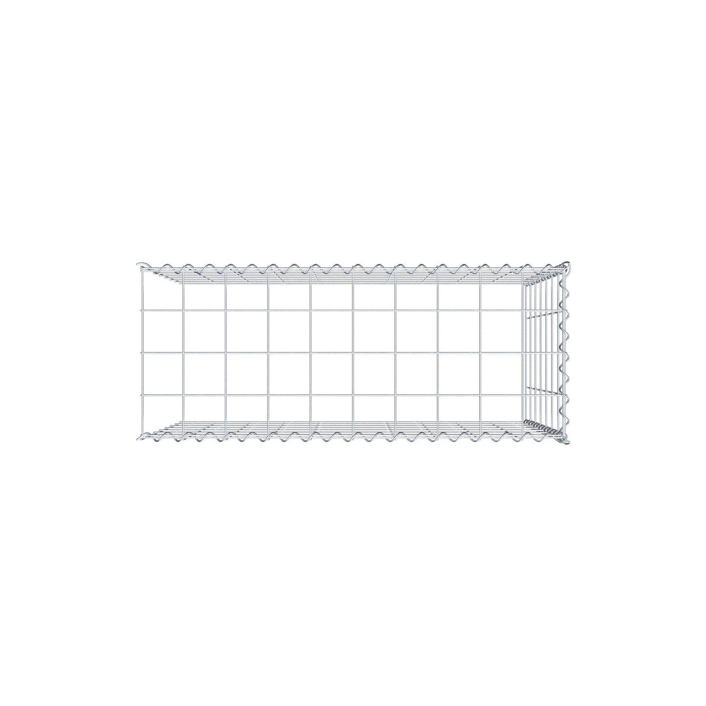 Grown-on gabion type 4 100 cm x 70 cm x 40 cm (L x H x D), mesh size 10 cm x 10 cm, spiral