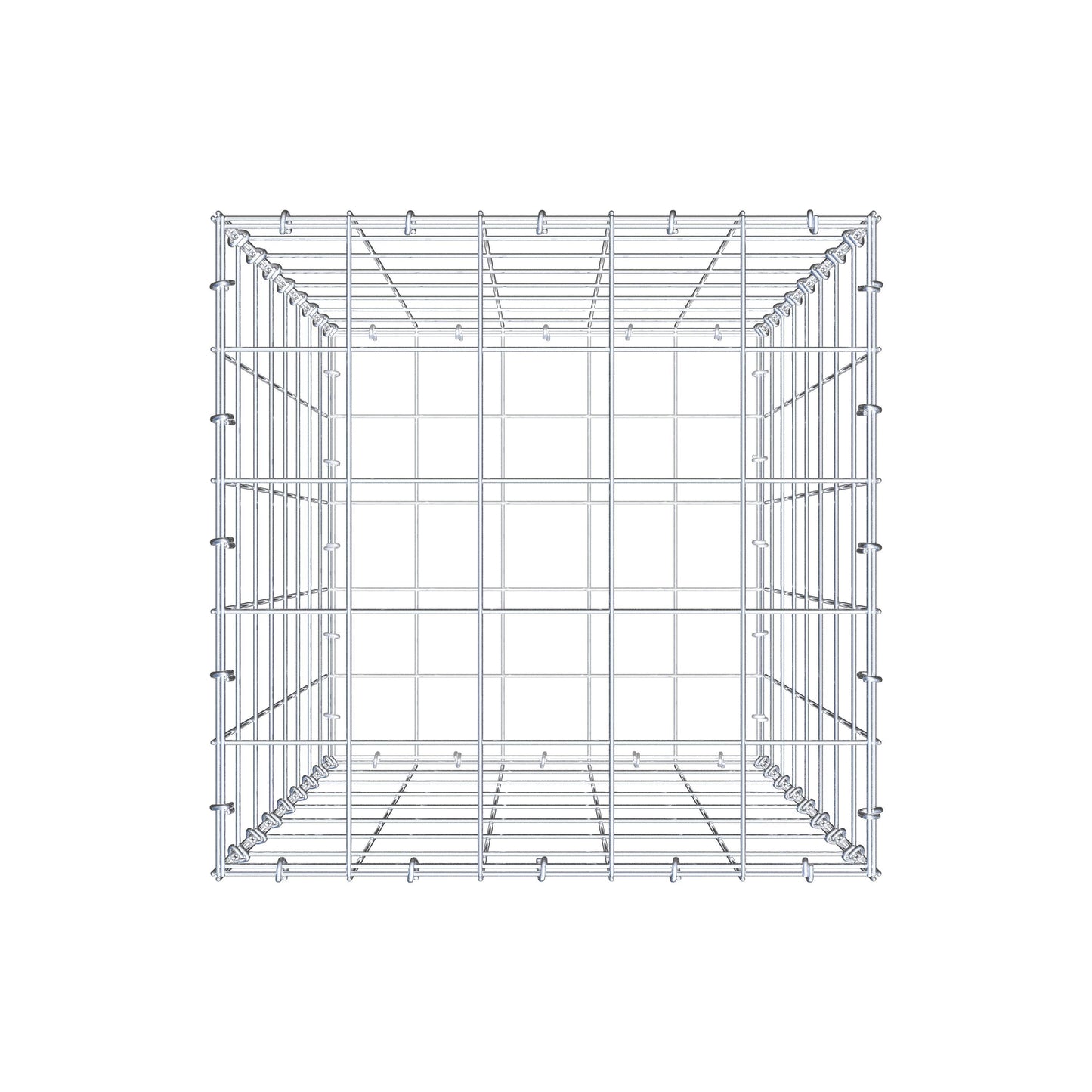 Schanskorf 80 cm x 50 cm x 50 cm (L x H x D), maaswijdte 10 cm x 10 cm, C-ring