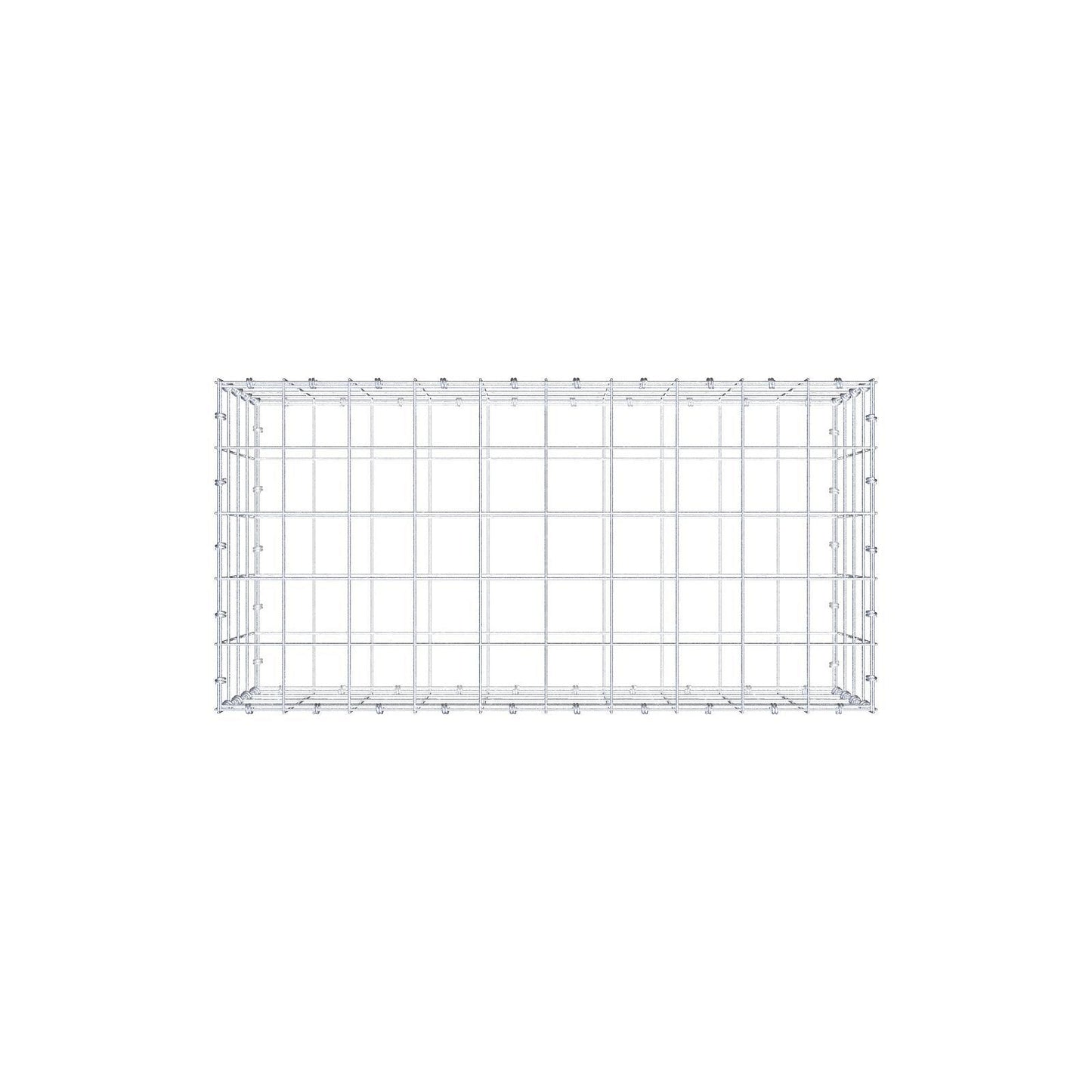 Gabion 100 cm x 40 cm x 50 cm (L x H x D), maskstorlek 10 x 10 cm, spiralring
