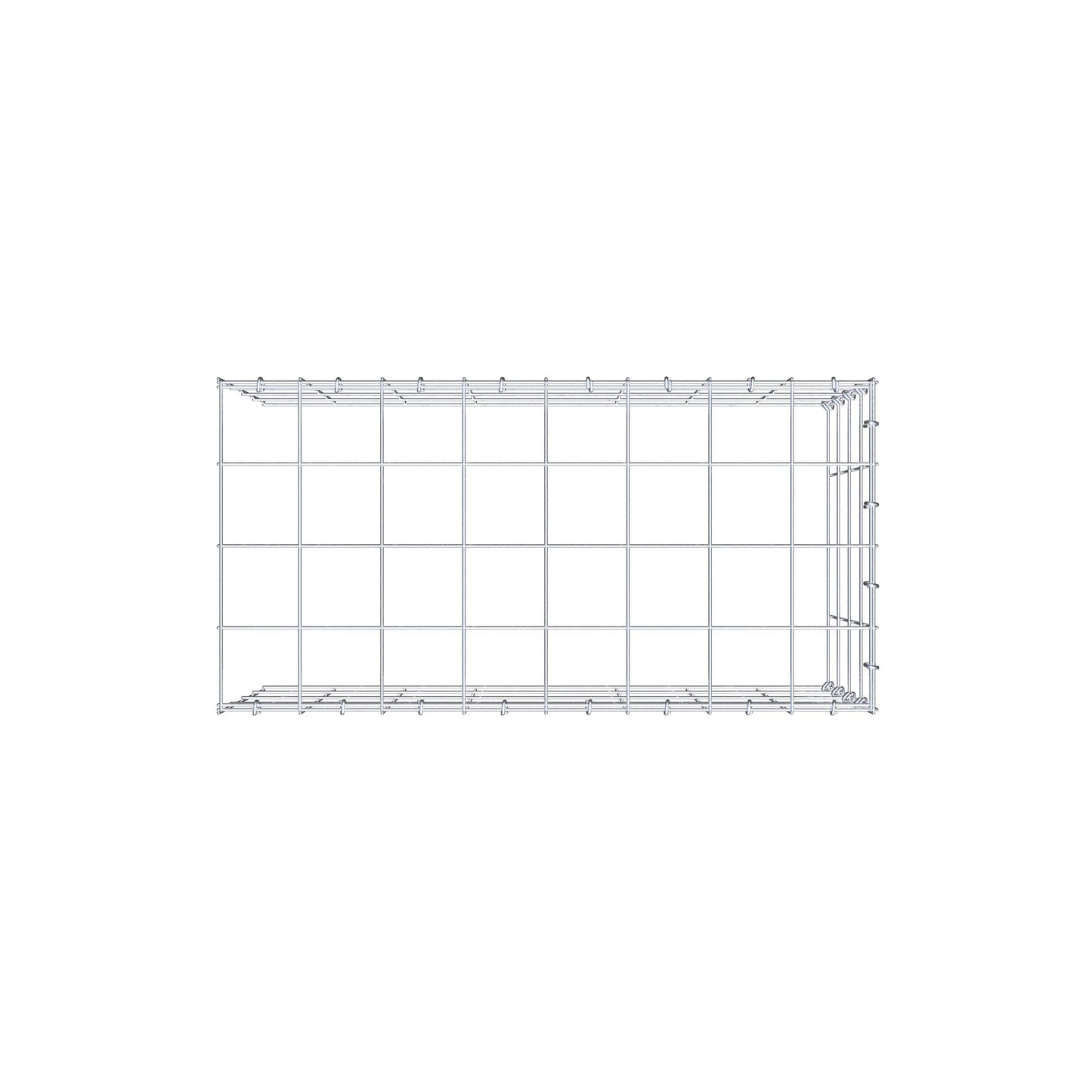 Toegevoegde pool type 4 80 cm x 40 cm x 40 cm (L x H x D), maaswijdte 10 cm x 10 cm, C-ring